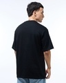 Shop Men's Black Graphic Printed Oversized T-shirt-Full