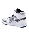 Shop Men's Black Graphic Printed Sneakers-Full