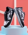 Shop Men's Black Printed Sneakers-Front