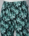 Shop Men's Black & Green All Over Floral Printed Cotton Pyjamas