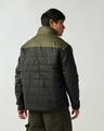 Shop Men's Black & Green Color Block Oversized Puffer Jacket-Design