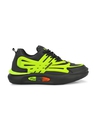 Shop Men's Black & Green Color Block Sneakers-Full