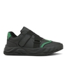 Shop Men's Black & Green Color Block Sneakers