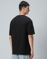 Shop Men's Black & Green Nost Graphic Printed Oversized T-shirt-Full