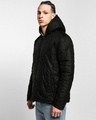Shop Men's Black Green & Black Reversible Plus Size Oversized Puffer Jacket-Design