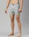 Shop Pack of 2 Men's Black & Grey All Over Printed Cotton Boxers-Design