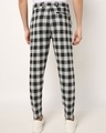 Shop Men's Black & Grey Checked Tapered Fit Chinos-Design