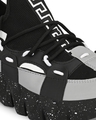 Shop Men's Black & Grey Color Block Lace-Ups Sneakers