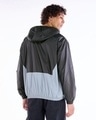 Shop Men's Black & Grey Color Block Oversized Windcheater Jacket-Design