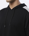 Shop Men's Black & Grey Color Block Plus Size Oversized Hoodie T-shirt