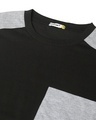 Shop Men's Black & Grey Color Block Pocket T-shirt