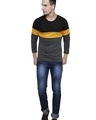 Shop Men's Black & Grey Color Block Slim Fit T-shirt