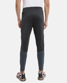 Shop Men's Black & Grey Color Block Slim Fit Track Pants-Design