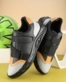 Shop Men's Black & Grey Color Block Sneakers-Front