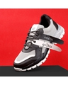 Shop Men's Black & Grey Color Block Sports Shoes-Front