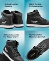 Shop Men's Black & Grey Dark Knight Reflective Color Block High Top Sneakers-Full