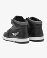 Shop Men's Black & Grey Dark Knight Reflective Color Block High Top Sneakers