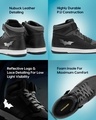 Shop Men's Black & Grey Dark Knight Reflective Color Block High Top Sneakers-Full