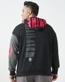 Shop Men's Black & Grey Graphic Printed Oversized Plus Size Hoodies-Design