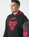 Shop Men's Black & Grey Graphic Printed Oversized Plus Size Hoodies