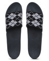 Shop Men's Black & Grey Printed Lightweight Sliders-Full