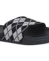 Shop Men's Black & Grey Printed Lightweight Sliders