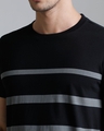 Shop Men's Black & Grey Striped T-shirt-Design