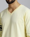 Shop Men's Black & Grey Striped T-shirt-Full