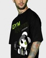 Shop Men's Black Gym Reaper Graphic Printed Oversized T-shirt