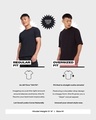Shop Men's Black Half and Half Oversized Fit T-shirt-Full
