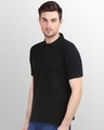 Shop Men's Black Half Sleeve Polo T-shirt-Design