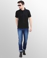 Shop Men's Black Half Sleeve Polo T-shirt