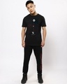 Shop Men's Black Hangin Astronaut Graphic Printed T-shirt-Full