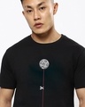 Shop Men's Black Hangin Astronaut Graphic Printed T-shirt