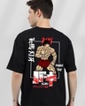 Shop Men's Black Hanma Yujiro Graphic Printed Oversized T-shirt-Front