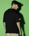 Shop Men's Black Heart Ablaze Graphic Printed Oversized T-shirt-Full