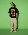 Shop Men's Black Heart Ablaze Graphic Printed Oversized T-shirt