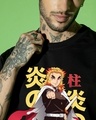 Shop Men's Black Heart Ablaze Graphic Printed Oversized T-shirt
