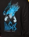 Shop Men's Black Hell Bound Graphic Printed Oversized Sweatshirt
