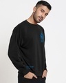 Shop Men's Black Hell Bound Graphic Printed Oversized Sweatshirt-Design