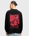 Shop Men's Black Hell Boy Graphic Printed Oversized T-shirt-Design