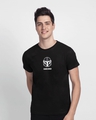 Shop Men's Black Helmet (GID) Graphic Printed T-shirt-Front