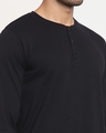 Shop Men's Black Henley Plus Size T-shirt