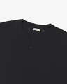 Shop Men's Black Henley Plus Size T-shirt