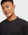 Shop Men's Black Henley T-shirt