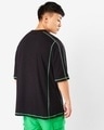 Shop Men's Black High Neck Oversized T-shirt