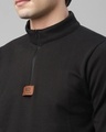Shop Men's Black High Neck Sweatshirt