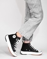 Shop Men's Black High Top Sneakers-Front