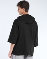 Shop Men's Black Hoodie T-shirt-Full