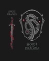 Shop Men's Black House Of Dragon Graphic Printed Oversized Hoodies